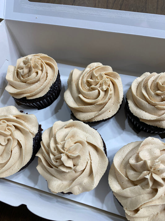 Cupcakes - Dark Chocolate w/ Peanut Butter Icing Dozen